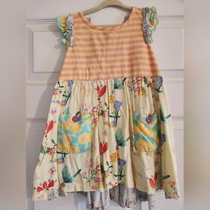 Girls Striped Floral Matilda Jane top, size 10